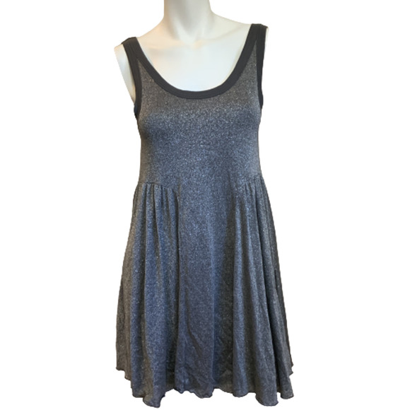 Free People Beach Dress Cruise Town Metallic Silver Summer Scoop Neck Small - Picture 3 of 8